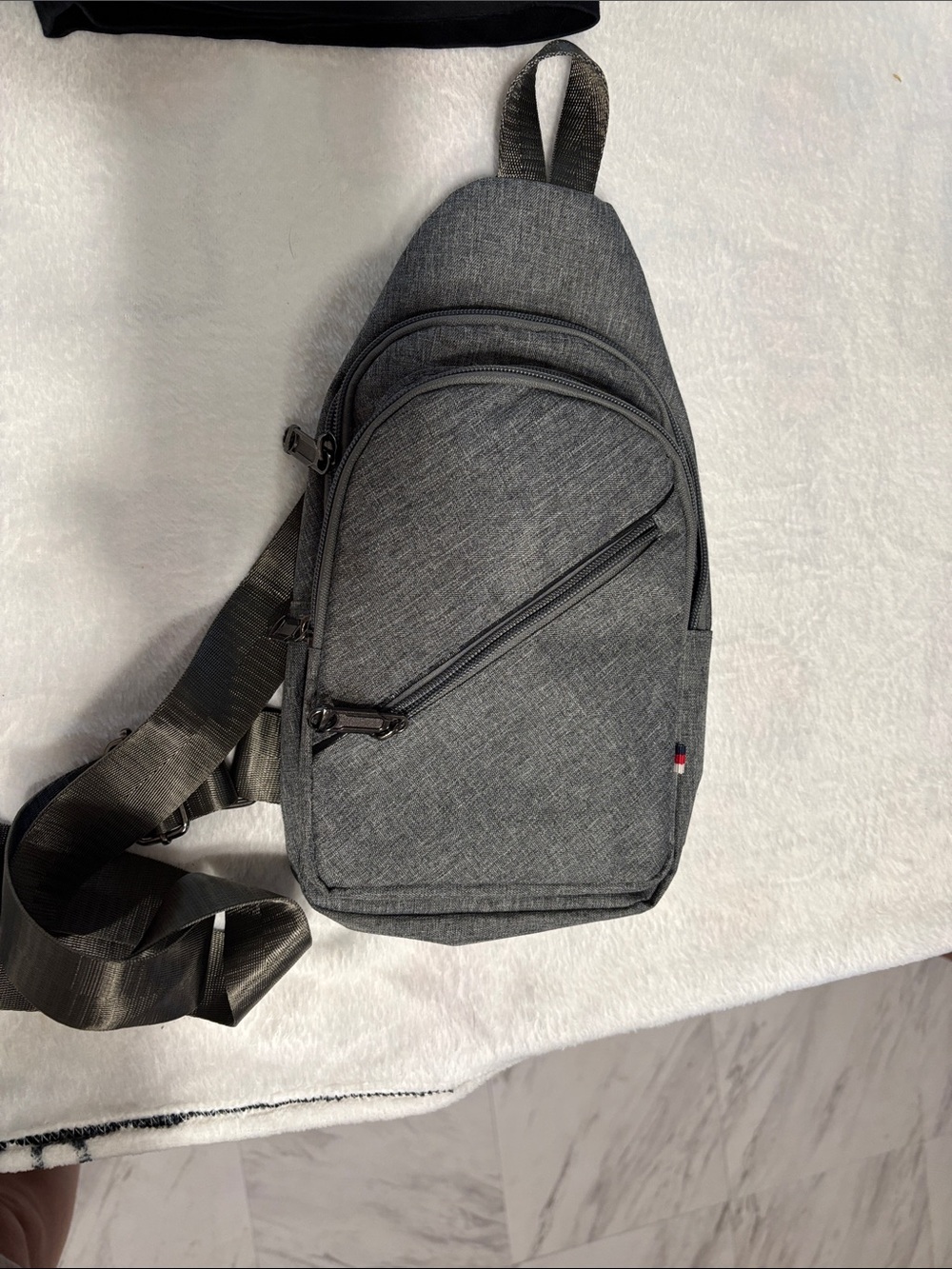 Tommy Hilfiger Grey Sling Belt Bag